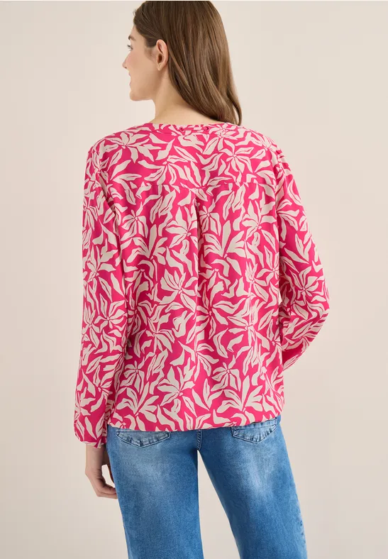 Langarmbluse mit floralem Print