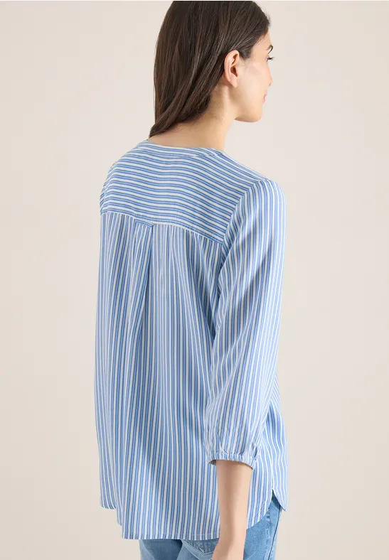 Damen Gestreifte 3/4-Arm Bluse