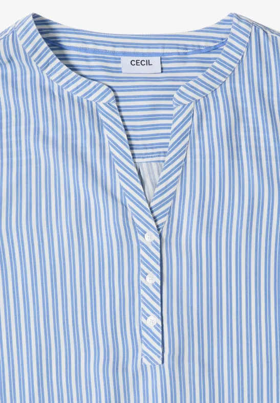 Damen Gestreifte 3/4-Arm Bluse