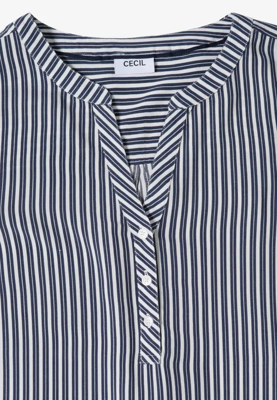 Damen Gestreifte 3/4-Arm Bluse