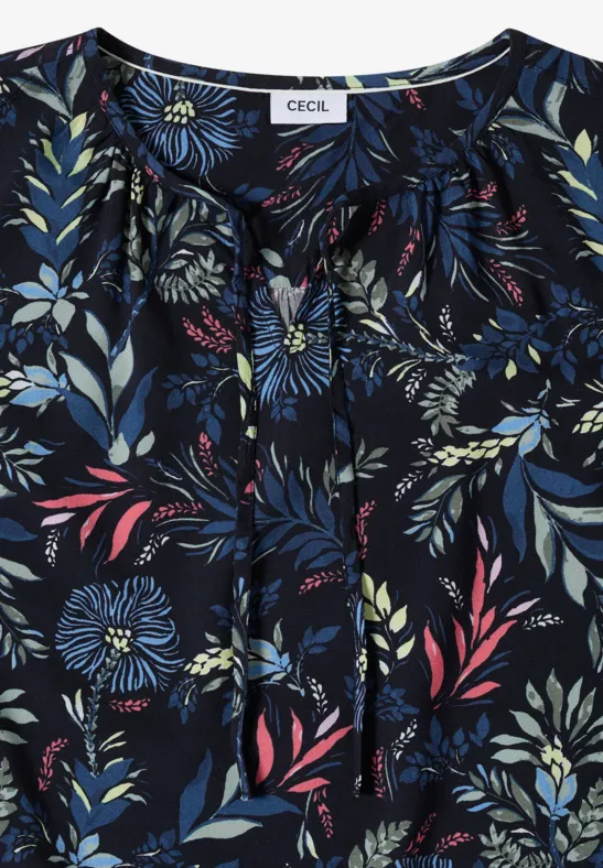 Bluse mit Blumenmuster und 3/4-Ärmeln