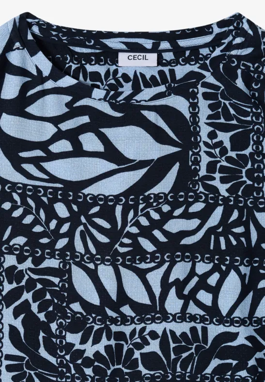 Bedruckte 3/4-Arm Bluse