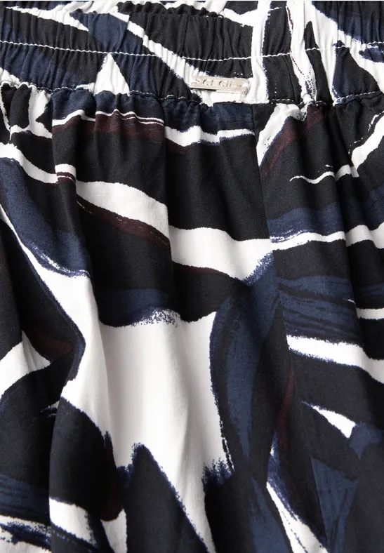 Damen Maxi-Rock mit Blumenmuster und Volants