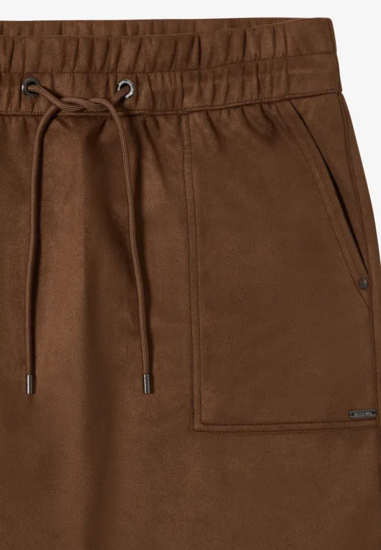 Damen A-Linien Minirock aus Velours