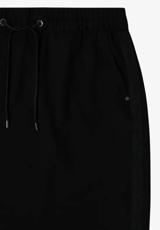 Damen Strick Jersey Rock mit Kordelzug