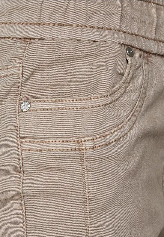 Beige Joggpants im Casual Fit