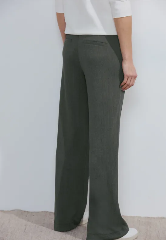 Damen High Waist Hose mit weitem Bein