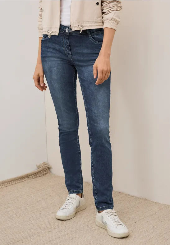 Jeans im Casual Fit mit schmalem Bein