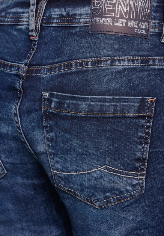 Jeans im Casual Fit mit schmalem Bein