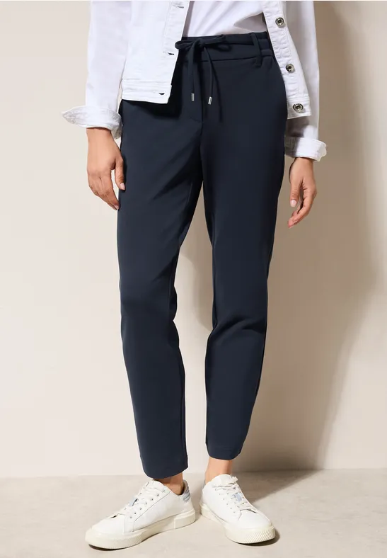 Legere Jacquard-Freizeithose im Casual Fit