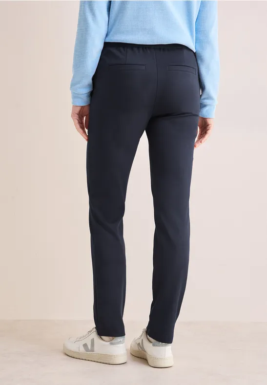 Legere Jacquard-Freizeithose im Casual Fit