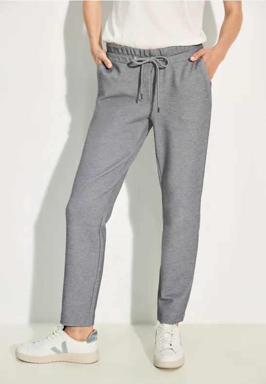 Lässige Hose aus strukturiertem Jersey