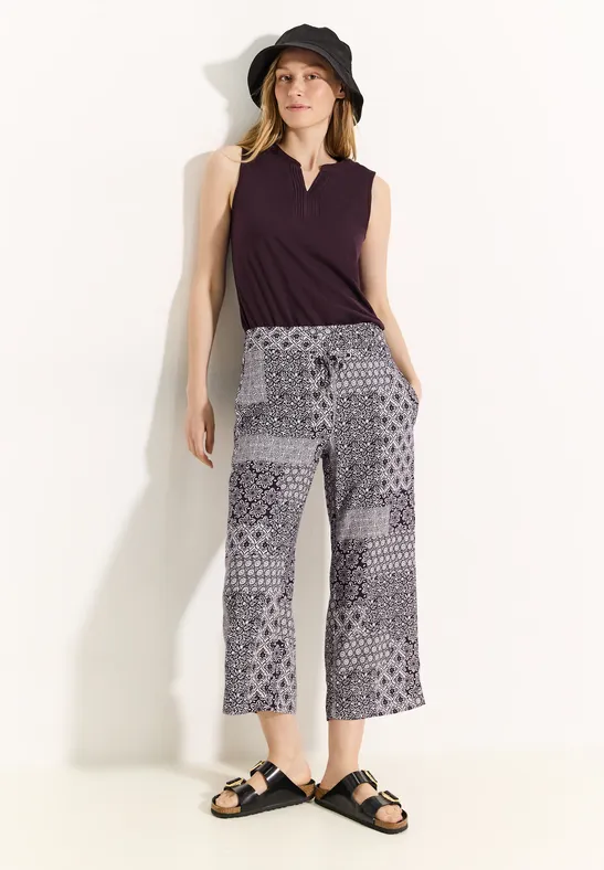 Patchwork-Hose mit verkürztem Bein