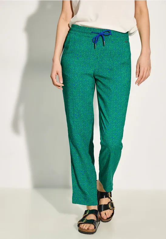 Grüne Joggpants mit Print und lässiger Passform