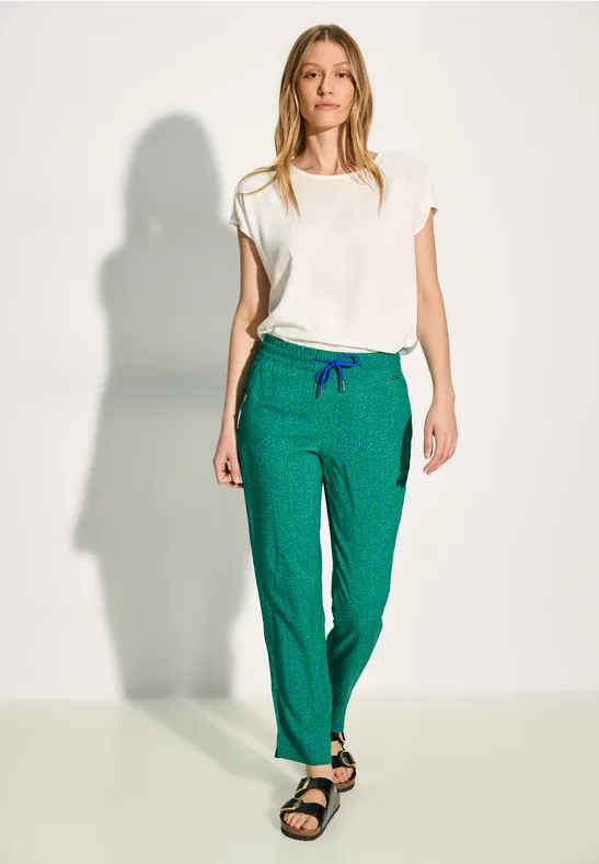 Grüne Joggpants mit Print und lässiger Passform