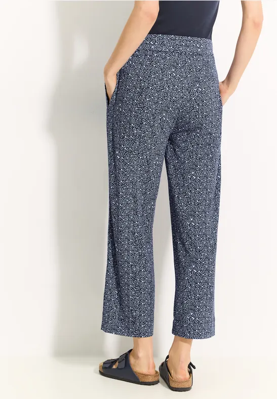 Geblümte Culottes mit weitem Bein