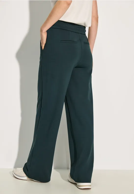 Lockere Jersey-Hose mit weitem Bein