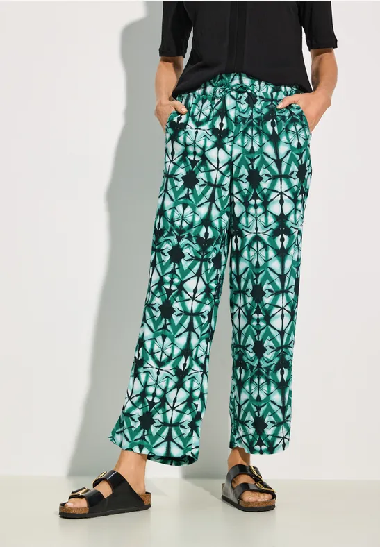 Gestreifte Culottes Hose im Loose Fit