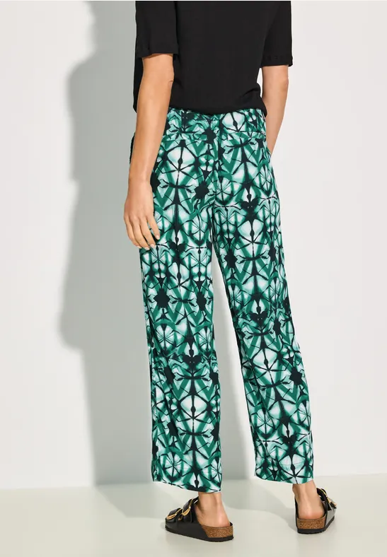 Gestreifte Culottes Hose im Loose Fit
