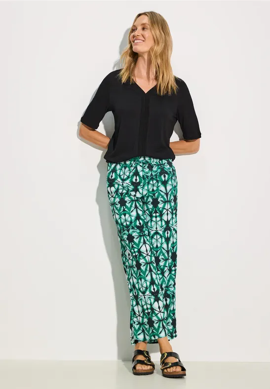 Gestreifte Culottes Hose im Loose Fit