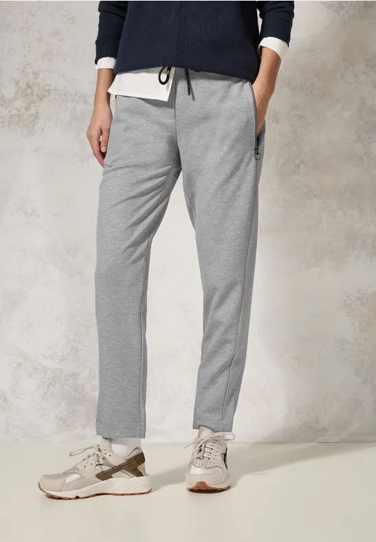 Lässige Melange-Look-Hose