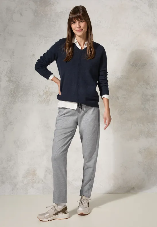 Lässige Melange-Look-Hose
