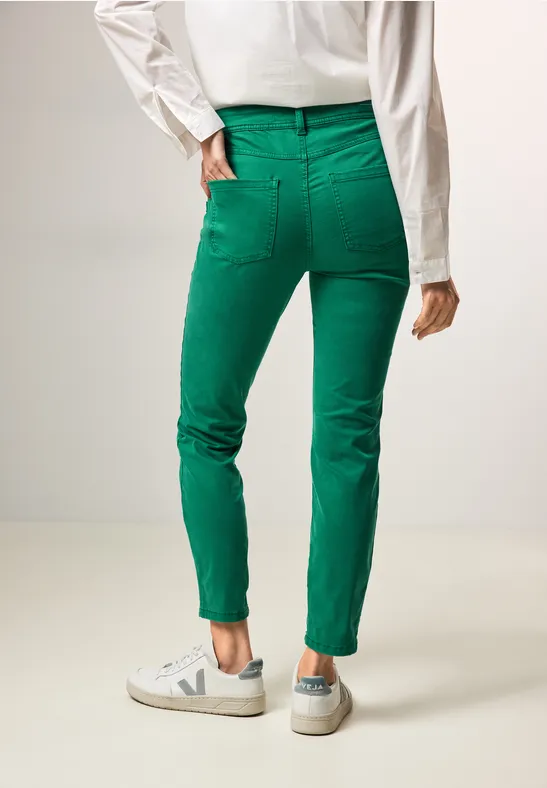 Slim Fit Hose mit Hoher Taille