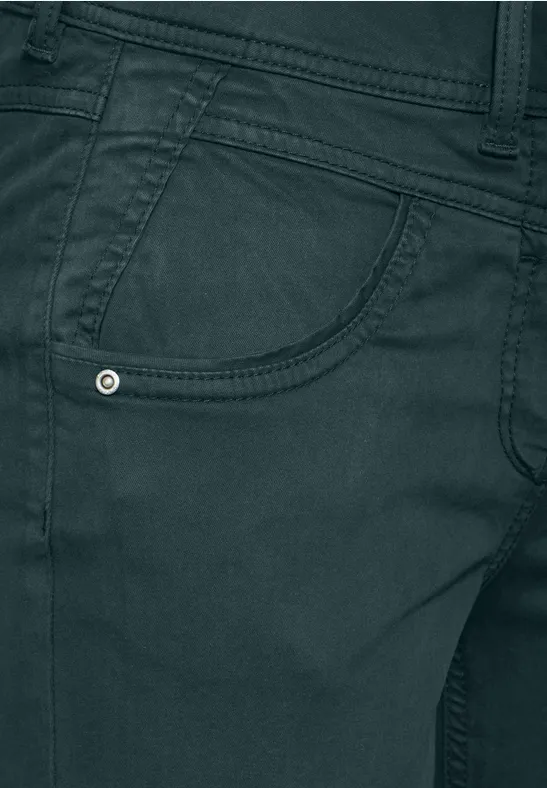 Schlanke Stretch-Baumwollhose