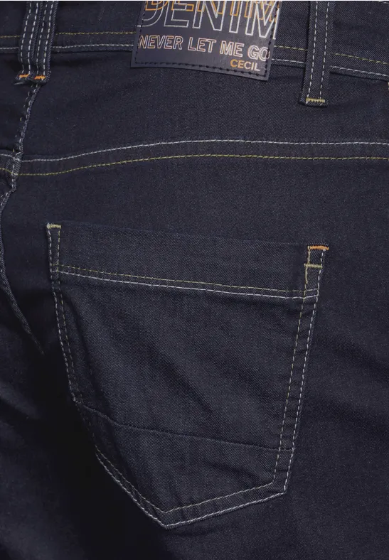 Damen Jeans Loose Fit in dunkler Waschung