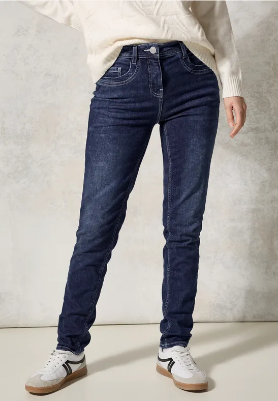 Damen Slim Fit Jeans mit hoher Taille