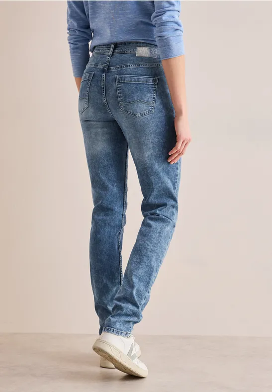 Damen Slim Fit Jeans mit hoher Taille