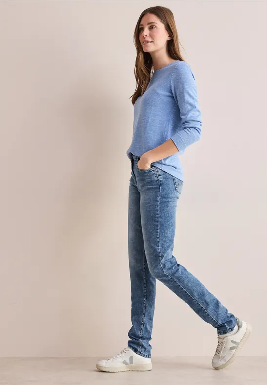 Damen Slim Fit Jeans mit hoher Taille