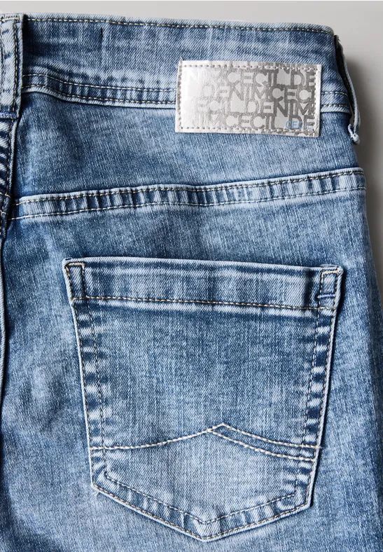 Damen Slim Fit Jeans mit hoher Taille