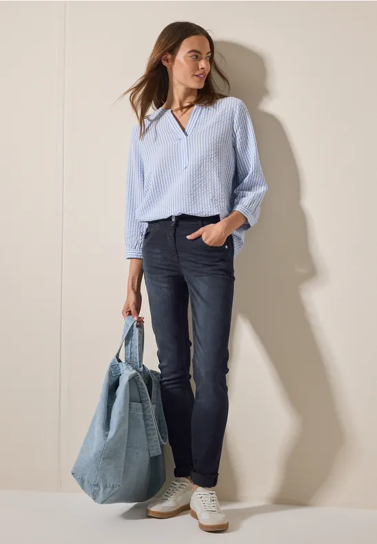 Damen Slim Fit Jeans mit hoher Taille