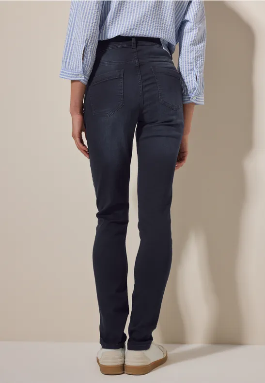 Damen Slim Fit Jeans mit hoher Taille