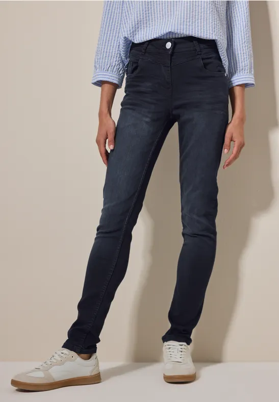 Damen Slim Fit Jeans mit hoher Taille