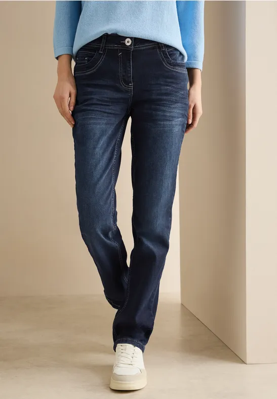 Damen Slim Fit Jeans mit hoher Taille