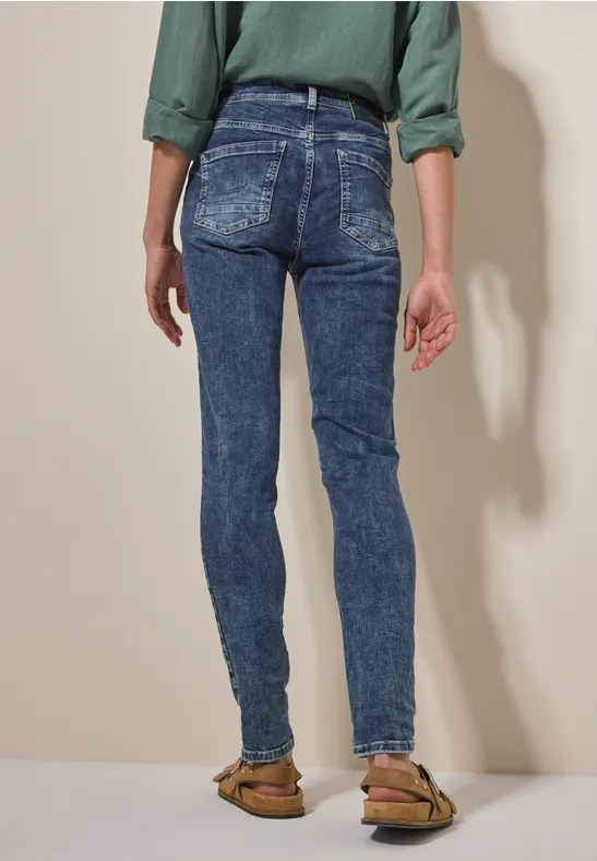 Damen Slim Fit Jeans mit hoher Taille