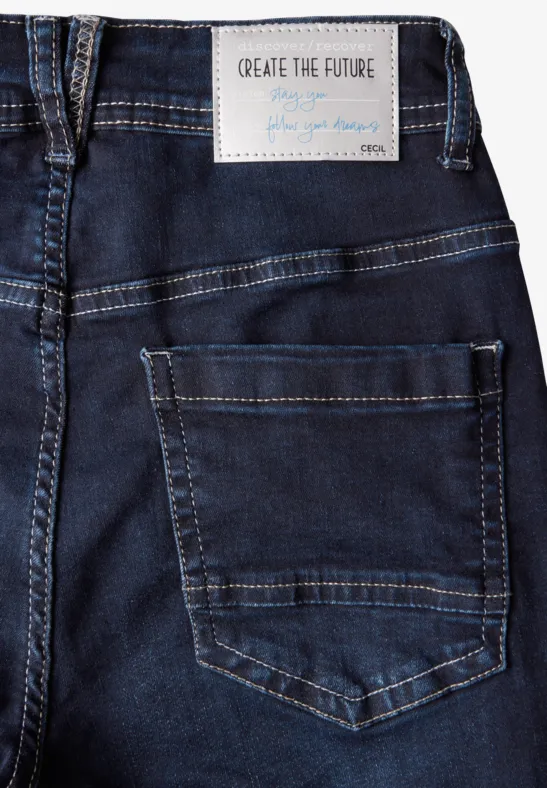 Damen Slim Fit Jeans mit hoher Taille