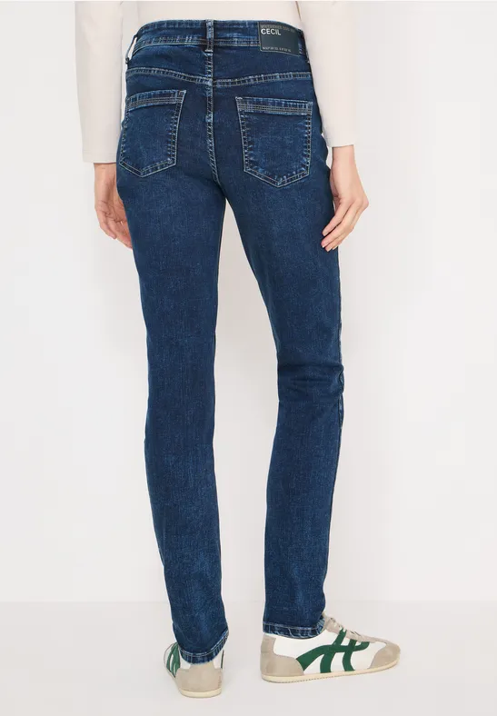 Damen Slim Fit Jeans mit hoher Taille