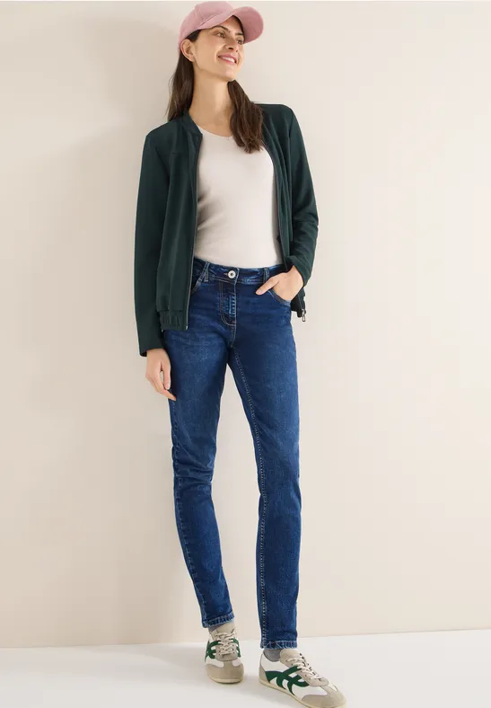 Damen Slim Fit Jeans mit hoher Taille