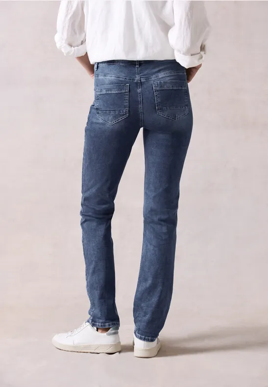 Damen Slim Fit Jeans mit hoher Taille