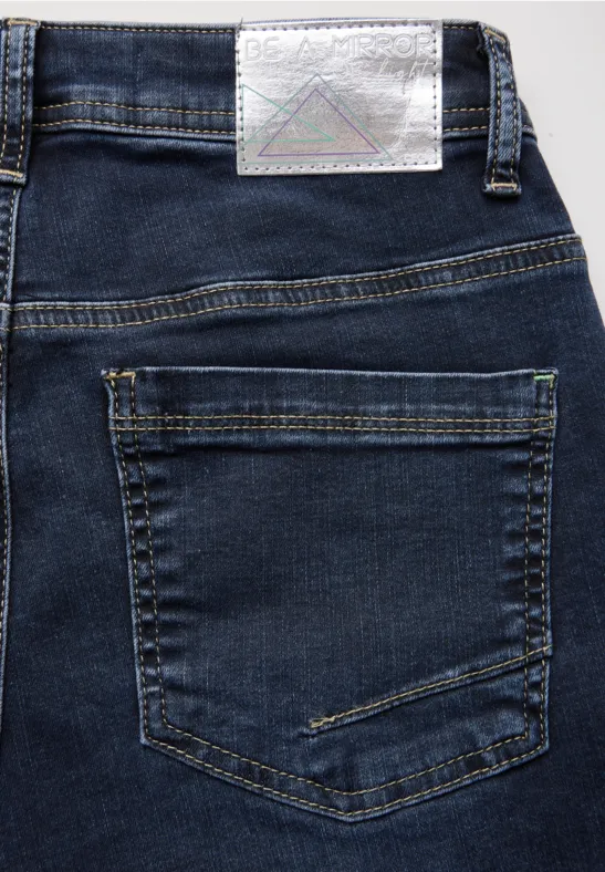 Damen Straight Leg Jeans mit hohem Bund