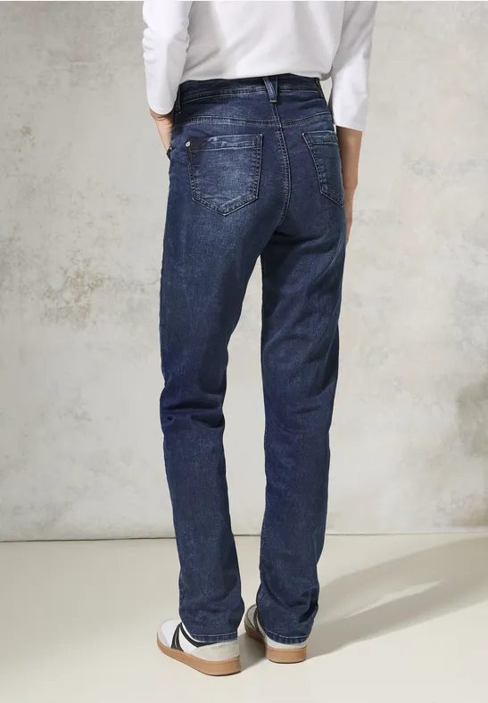 Damen Straight Leg Jeans mit hohem Bund
