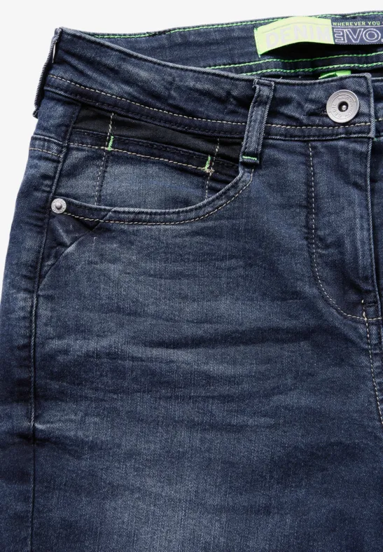 Damen Straight Leg Jeans mit hohem Bund