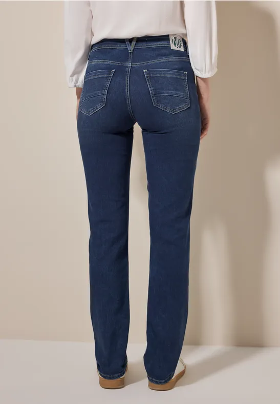 Damen Straight Leg Jeans mit hohem Bund