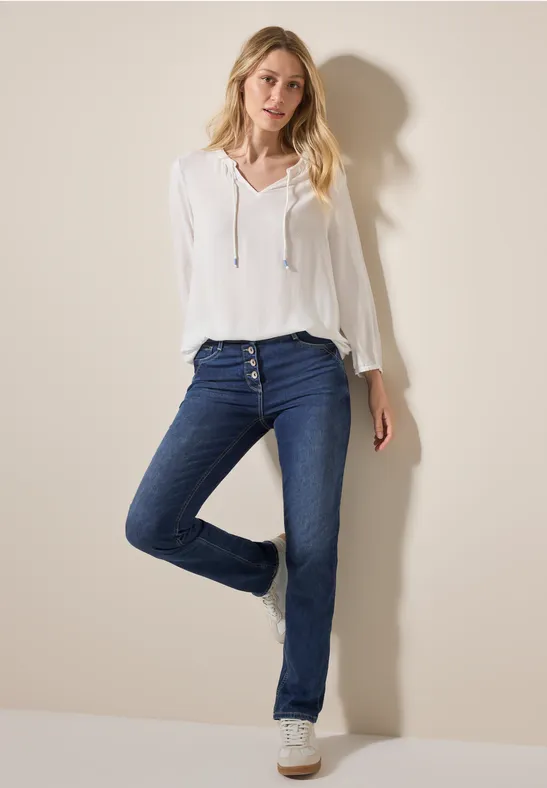 Damen Straight Leg Jeans mit hohem Bund