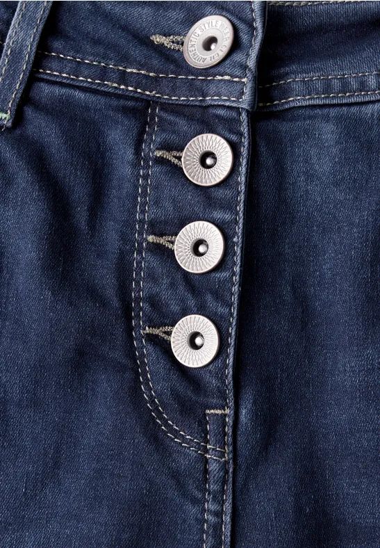 Damen Straight Leg Jeans mit hohem Bund