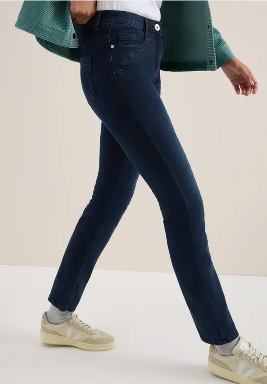 Damen Straight Leg Jeans mit hohem Bund