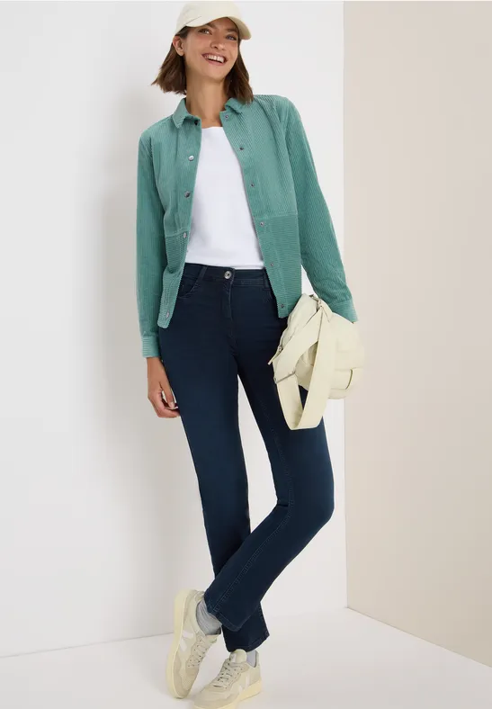 Damen Straight Leg Jeans mit hohem Bund